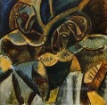 Three women under a tree 1907 cubist Pablo Picasso